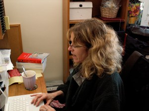 Me at my desk Christmas Morning 2007