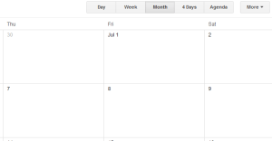 Google calender white space